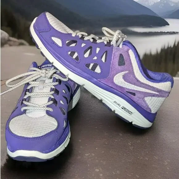 Nike Shoes Youth 5 Women's 7 Purple Dual Fusion Run 2 599793-500 Sneakers - Picture 1 of 10